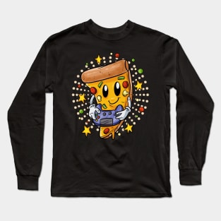 Cute Pizza Gamer Long Sleeve T-Shirt